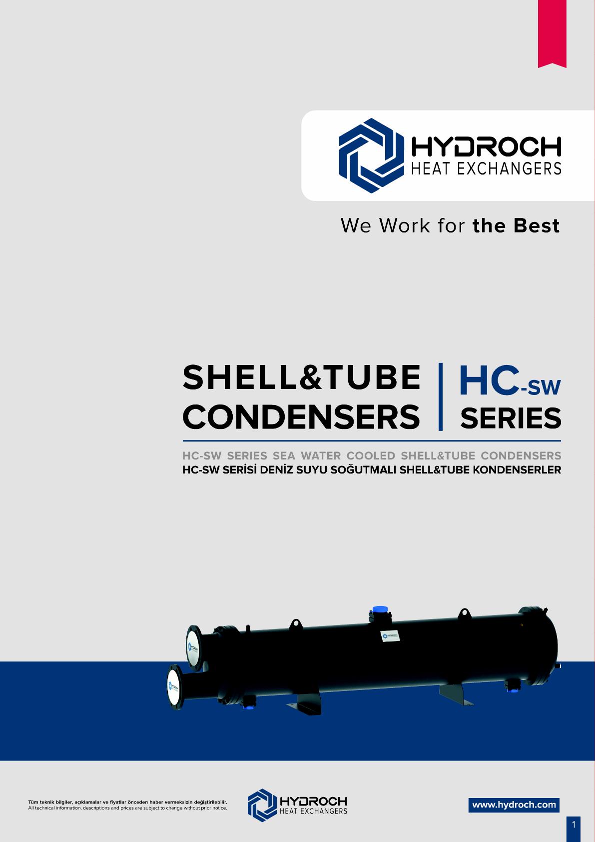 HC-SW Serisi Deniz Suyu Soğutmalı Kondenserler Katalog